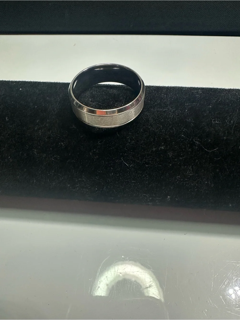 Men's Brushed Silver Tone Band Ring - Classic Men's Accessory
